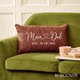 Personalised Couples Linen Cushion, thumbnail 5 of 6