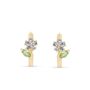 18 K Gold Plated Sapphire Blue Flower Earrings, thumbnail 3 of 5