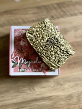 Kolkata Vintage Brass Gold Clutch, 6 of 6