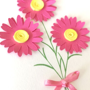 Get Well Soon Paper Daisy Posy Card, 3 of 10