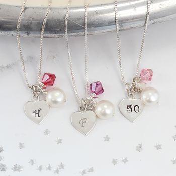 Personalised Initial Charm And Crystal Necklace, 4 of 12