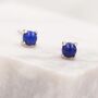 Sterling Silver Lapis Lazuli Stud Earrings, thumbnail 1 of 11