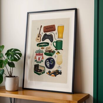Personalised Favourite Things Illustration Print, 2 of 12