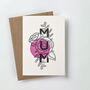 'Mum' Botanical Letterpress Card, thumbnail 3 of 3