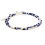 Lapis Lazuli And Sterling Silver Beaded Layered Wrap Bracelet, thumbnail 3 of 5