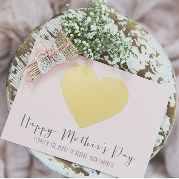 Personalised Mother's Day Heart Scratch Card, 2 of 3