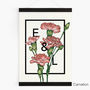 Personalised Couples Initials Floral Botanical Print, thumbnail 4 of 12