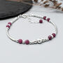 Ruby And Sterling Silver Bracelet, July Birthstone Jewellery, thumbnail 1 of 5