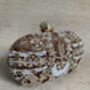 Bronze Velvet Oval Handcrafted Clutch Bag, thumbnail 4 of 8