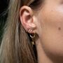 18ct Gold Lightning Bolt Stud Earrings, thumbnail 1 of 5