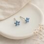Sterling Silver Forget Me Not Micro Stud Earrings – 4mm, thumbnail 3 of 6