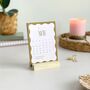 2025 Wavy Desk Calendar With Wooden Holder, thumbnail 3 of 10