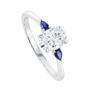 The Rebecca Lab Grown Diamond And Created Sapphire Ring, thumbnail 2 of 7