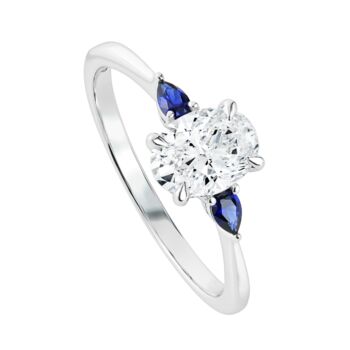 The Rebecca Lab Grown Diamond And Created Sapphire Ring, 2 of 7