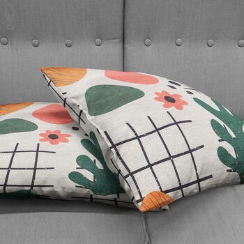 Abstract Cushion Cover With Plants And Flowers, 4 of 7