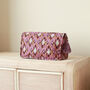 Large Abstract Pattern Quilted Cotton Cosmetic Wash Bag, thumbnail 1 of 4
