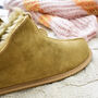 Miko Olive Luxury Sheepskin Slippers Boots Hard Sole, thumbnail 6 of 6