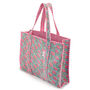Serendipity Cotton Quilted Tote Bag Blue Peony, thumbnail 3 of 4