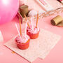 Pink And Gold Paper Party Napkins, thumbnail 1 of 7