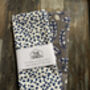 Navy Abstract Polka Dot Cotton Linen Tea Towel, thumbnail 2 of 3