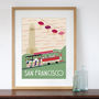 Art Print Of San Francisco Retro Travel Poster Style, thumbnail 1 of 2