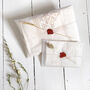 Organic Personalised Embroidered Muslin Swaddle Blue, thumbnail 3 of 3