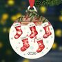 Personalised Christmas Stockings Decoration Up To Six Names, thumbnail 3 of 3