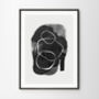 Pair Of Abstract Black And White Art Prints, thumbnail 2 of 4