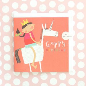 Glittery Unicorn Happy Birthday Card By Kali Stileman Publishing