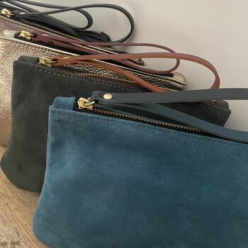 Moreton Leather Pouch With Wristlet, 2 of 6