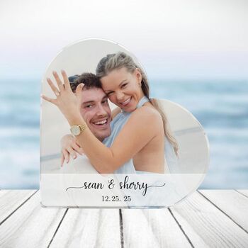 Personalised Engagement Photo Acrylic Plaque, 2 of 5