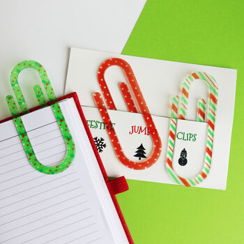 Christmas Acrylic Jumbo Paperclip Set, 7 of 7