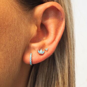 Silver Stud Earring Set, Jewelry Gift Set, Blue Earring, 2 of 6