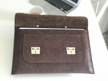 Leather Document Laptop Case, 4 of 5