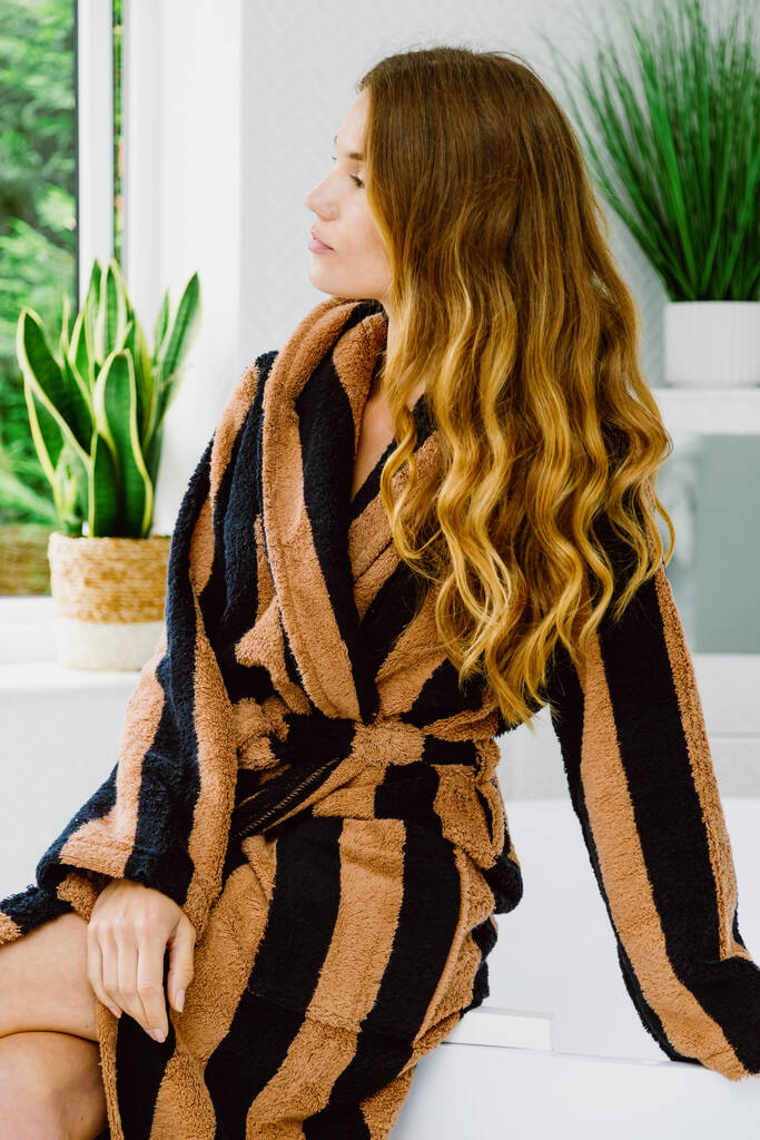 Women's Hooded Extra Long Dressing Gown - Miami