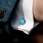 Square Blue Cufflinks, thumbnail 4 of 12
