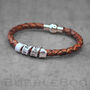 Personalised Brown Leather Secret Message Bracelet, thumbnail 2 of 4