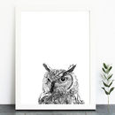 A Set Of Four Woodland Animal Portrait Art Prints By Ros Shiers ...