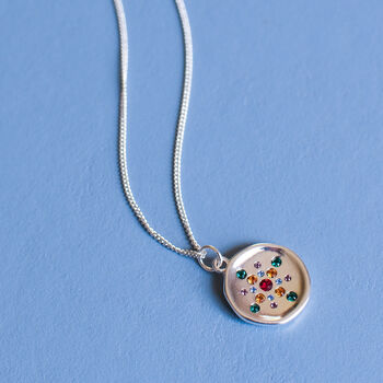Initial Disc And Charm Layered Necklace Set, 2 of 6