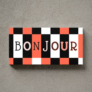 Bonjour Sign Personalised Print Gift, 2 of 10