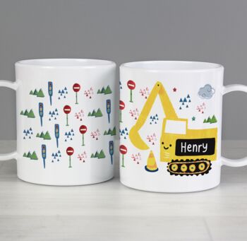 Personalised Digger Design Dinner Set, 3 of 10
