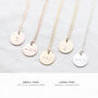 Personalised Name Disc Necklace, Gold Fill Or Silver, thumbnail 2 of 5