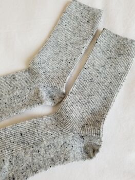 Light Grey Marl Snow Socks, 5 of 6