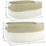 Set Of Two Large Cotton Rope Storage Baskets, thumbnail 3 of 5