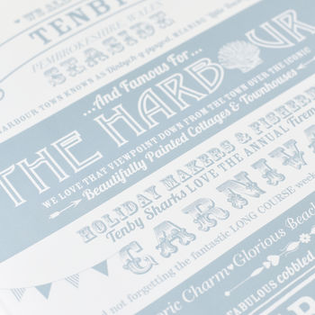 Tenby, Wales Location Typography Print, 3 of 4