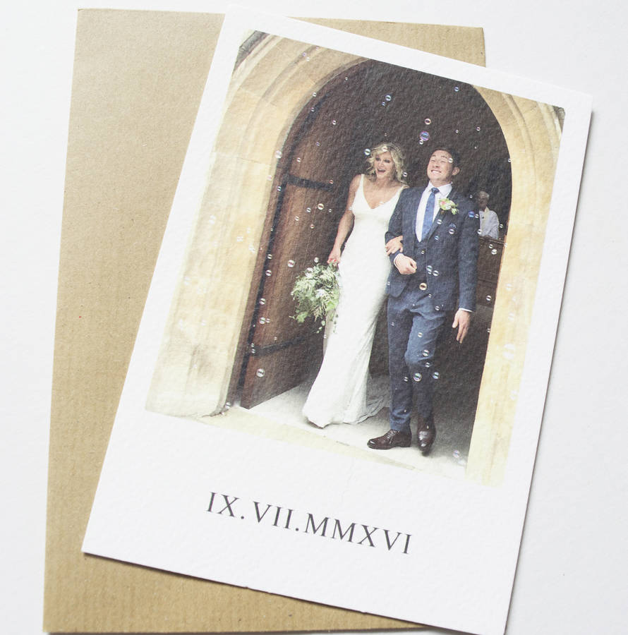 Personalised Single Wedding Thank You Postcards Personalised Single Wedding Thank You Postcards