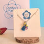 Dainty Tassel Initial Necklace Stand Up Gift In Box, thumbnail 6 of 12