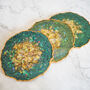Sparkly Green Geode Resin Coasters, thumbnail 9 of 10
