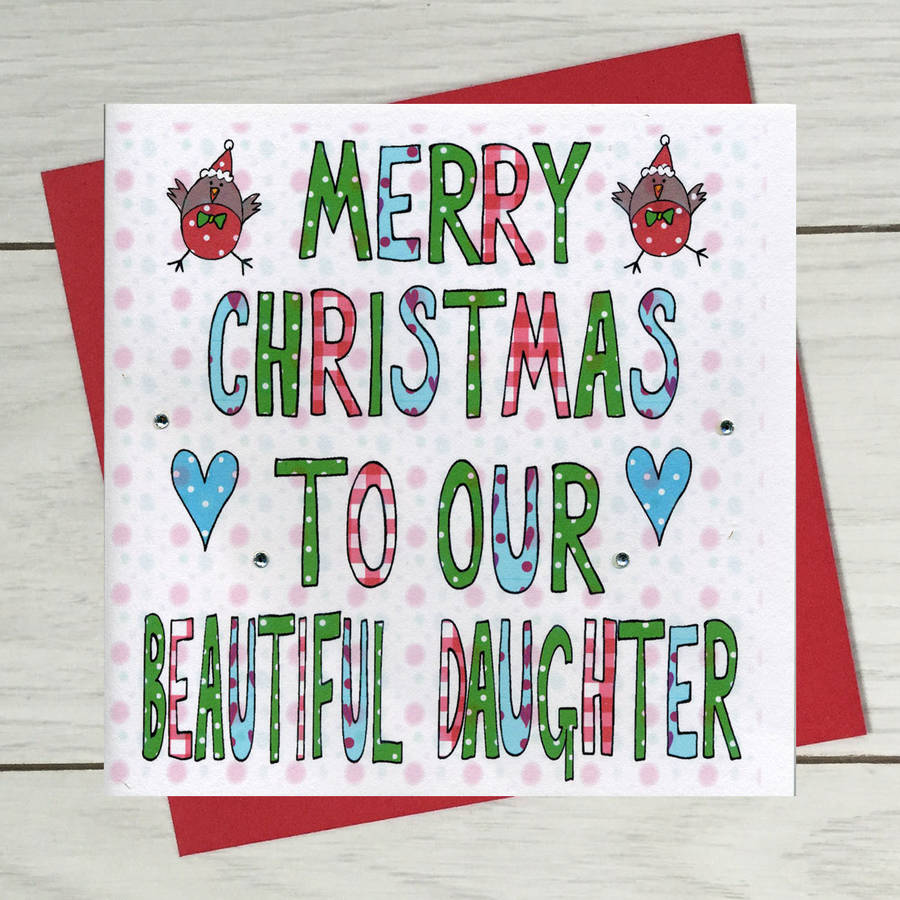 Personalised Daughter Christmas Book Card By Claire Sowden Design ...