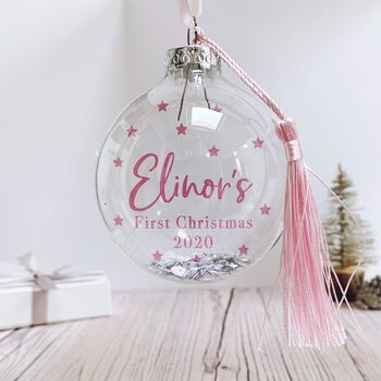 Personalised Starry Christmas Bauble, 2 of 4
